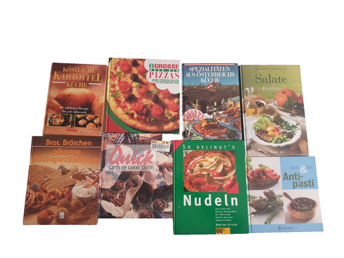 8er kochbuch set pizza - set, nudeln